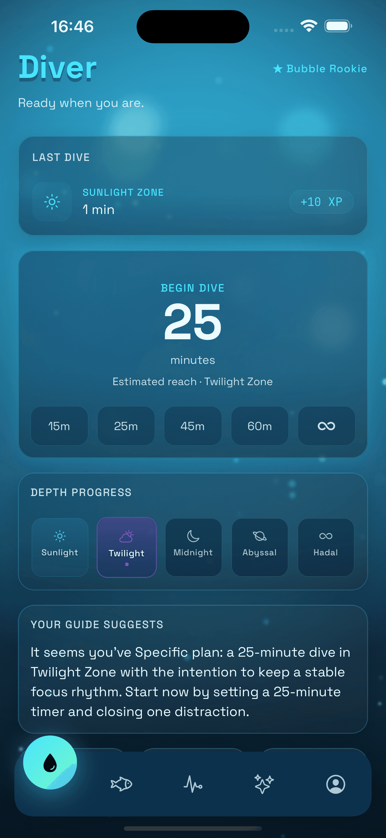 Real Deep Ocean Home screen preview